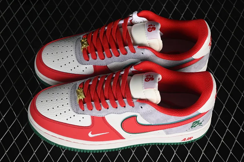 All categories Nk Air Force 1 Air Force series Nk Air Force 1 Low Air Force low top Nike Air Force 1'07 Low Year of the Horse limited edition Danfeng Silver Frost Air Force 1 low top casual sneakers NH0601-520